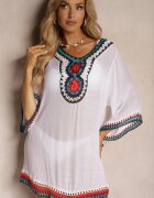 r&f fashion Cardigan Bluză Albă cu Inserții din Țesătură Ajurată Vandasia