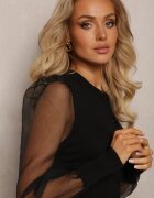 r&f fashion Cardigan Bluză Negru Roseanna
