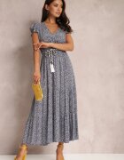r&f fashion Granatowa Sukienka Tudielle