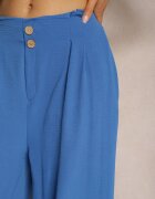 r&f fashion Pantaloni albaștri stil Aladdin cu talie înaltă finisați cu elastic în talie Riselma