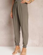 r&f fashion Pantaloni jogger Verde închis cu elastic în talie Canie