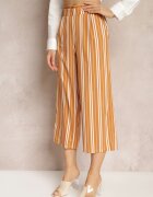 r&f fashion Pantaloni Portocalii Largi cu elastic în talie și imprimeu cu dungi Jamiena