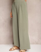 r&f fashion Pantaloni Verde închis stil Aladdin talie înaltă cu elastic în talie Riselma