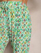 r&f fashion Pantaloni Verzi din Viscoză cu Talie Înaltă și Croială Clasică finisați cu Elastic în Talie Dalfea