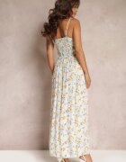 r&f fashion Rochie Maxi Albastru deschis cu Bretele Reglabile și Decolteu Pătrat Calapi