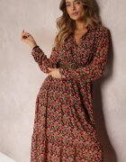 r&f fashion Rochie Negru-Roșie Cu Centură Asikias