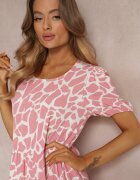 r&f fashion Rochie Roză Maxi cu mânecă scurtă și volan Hartleigh