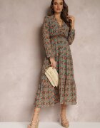 r&f fashion Rochie Verde Cu Curea Asikias