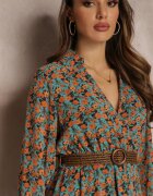 r&f fashion Rochie Verde Cu Curea Asikias