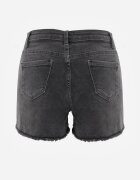 redseventy Pantaloni scurți de blugi Gri închis Talie înaltă cu rupturi decorative Vimalira