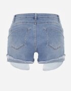 redseventy Pantaloni scurți din denim Albaștri cu talie înaltă cu efect push-up și cu picioare asimetrice Zilisea