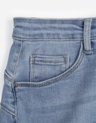 redseventy Pantaloni scurți din denim Albaștri cu talie înaltă cu efect push-up și cu picioare asimetrice Zilisea