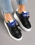renda Adidași Negri-Albi cu șireturi duble Zdivoria