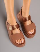 renda Sandale Maro Chunky cu Platformă cu închidere cu scai Lorovia