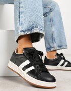 renda Sneakers Negri în Stil de Adidași Iconici cu Benzi Decorative Marazea
