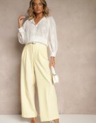 retro & icone Cămașă Albă Din bumbac cu Broderie Decorativă Lascam