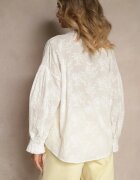 retro & icone Cămașă Albă din Bumbac cu Broderie Delicată Nikoridie