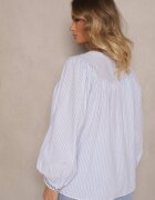 retro & icone Cămașă Albastru deschis din bumbac cu broderie Norretis