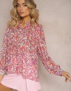 retro & icone Cămașă Roz cu nasturi cu mânecă lungă și manșete Zolareta