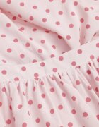 retro & icone Compleu Roz Bumbac-Viscoză Balloon cu buline top legat și pantaloni scurți Luxina