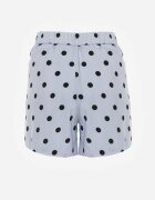 retro & icone Fustă-pantaloni scurți din viscoză cu puncte în stil retro tip cravată în talie Deneia Albaștri