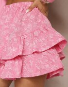 retro & icone Fustă-Pantaloni scurți Roz Decorate cu volane Sopolisea