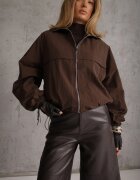 retro & icone Jachetă de tranziție oversize cu guler înalt Arsino Maro