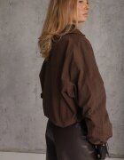 retro & icone Jachetă de tranziție oversize cu guler înalt Arsino Maro