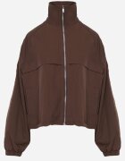 retro & icone Jachetă de tranziție oversize cu guler înalt Arsino Maro