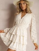 retro & icone Mini Rochie Jasnobej cu croială evazată cu volane și încrețituri Sealine