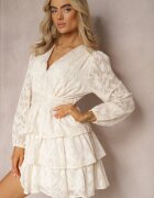 retro & icone Mini Rochie Jasnobej cu croială evazată cu volane și încrețituri Sealine