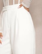retro & icone Pantaloni Albi Largi cu închidere cu cârlig Brutris