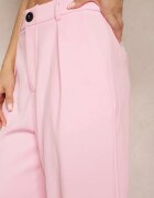 retro & icone Pantaloni de costum Roz cu picioare largi și talie înaltă Herdda
