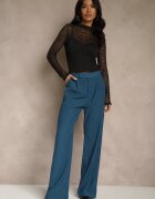 retro & icone Pantaloni Larghi Granat cu Închidere cu Cârlig Brutris