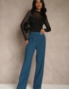 retro & icone Pantaloni Larghi Granat cu Închidere cu Cârlig Brutris