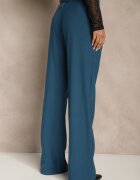 retro & icone Pantaloni Larghi Granat cu Închidere cu Cârlig Brutris