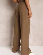 retro & icone Pantaloni Maro Largi cu Închidere cu Cârlig Brutris