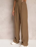 retro & icone Pantaloni Maro Largi cu Închidere cu Cârlig Brutris