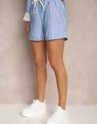 retro & icone Pantaloni scurți Albastri Decorați cu dungi și legătură Mevaraela