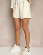 retro & icone Pantaloni scurți galbeni Decorați cu dungi și cu legătură Mevaraela