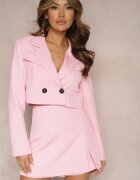 retro & icone Pantaloni scurți roz care imită o fustă mini cu despicătură Kalvire