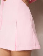 retro & icone Pantaloni scurți roz care imită o fustă mini cu despicătură Kalvire