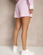retro & icone Pantaloni scurți Roz Decorați cu curele și legături Mevaraela