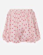 retro & icone Pantaloni scurți Roz din Vâscoză și Bumbac stil balon cu buline Dita