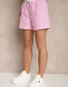 retro & icone Pantaloni scurți roz Talie înaltă Decorați cu șnururi și benzi Kinthea