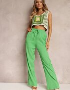retro & icone Pantaloni Verde închis Largi Talie înaltă Tasia
