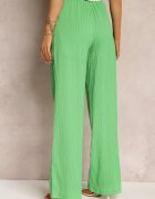 retro & icone Pantaloni Verde închis Largi Talie înaltă Tasia