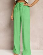 retro & icone Pantaloni Verde închis Largi Talie înaltă Tasia
