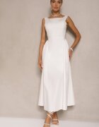 retro & icone Rochie Albă Cloș din Bumbac Haladrea