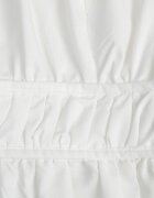 retro & icone Rochie Albă Midi cu Elastic în Talie cu Bretele Încrucișate la Spate Jorlyn
